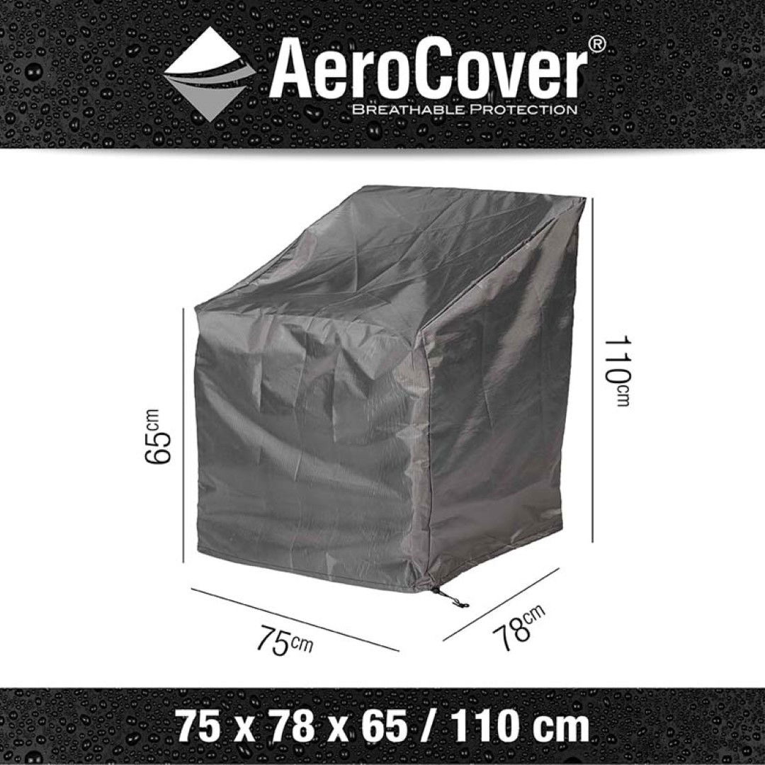 Loungestoelhoes hoge rug XL hoes 75 x 78 x 65 tot 110 AeroCover