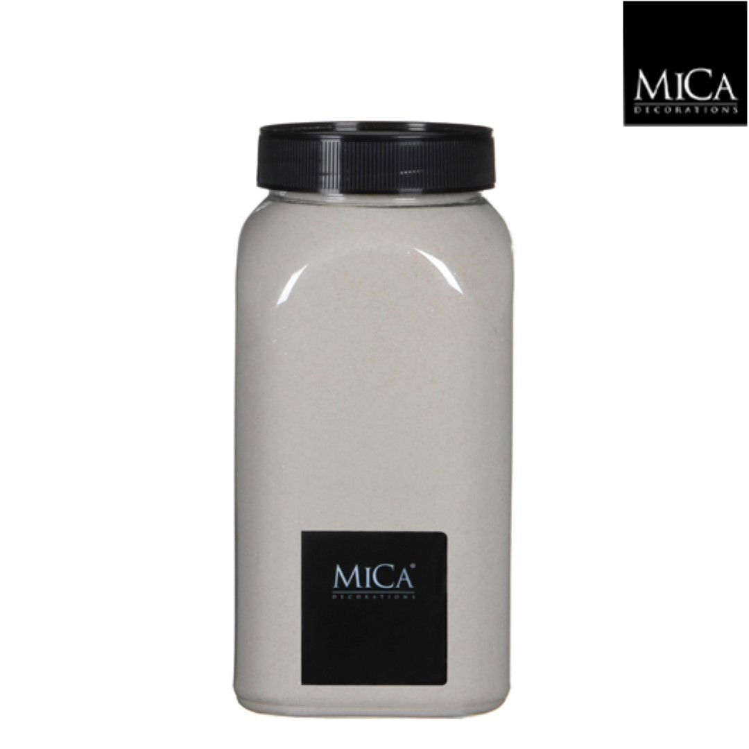 Zand creme fles 1kg l7,5xb7,5xh16 cm Mica Decorations