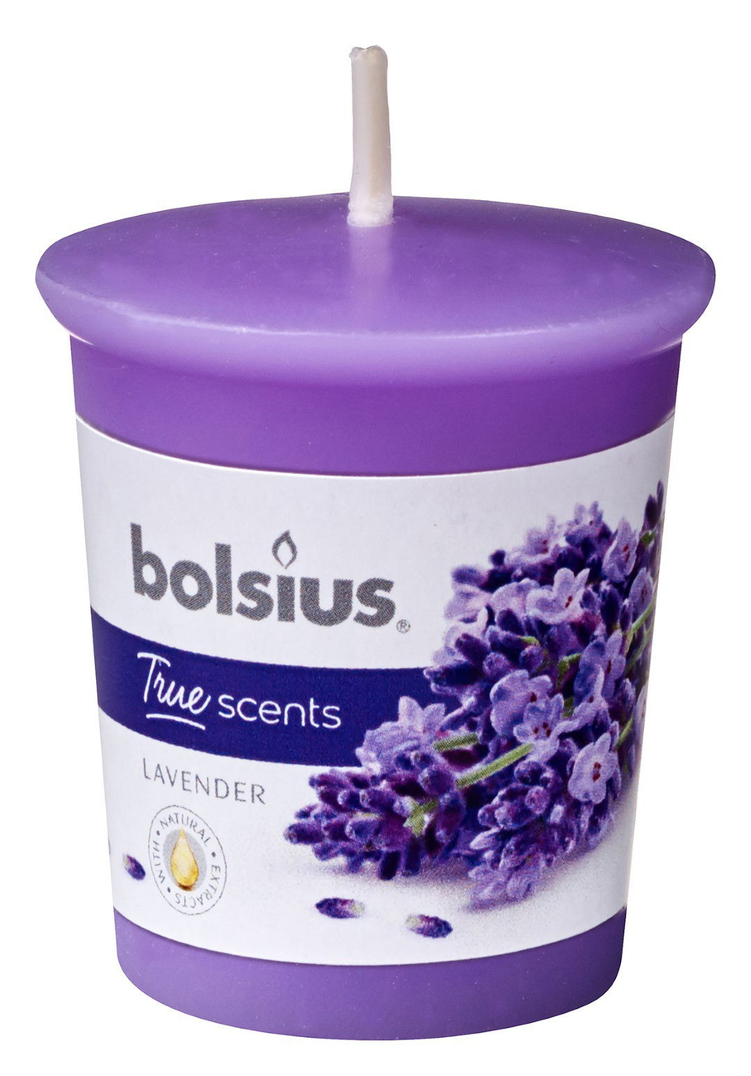 Votive 53 45 rond True Scents Lavendel Bolsius