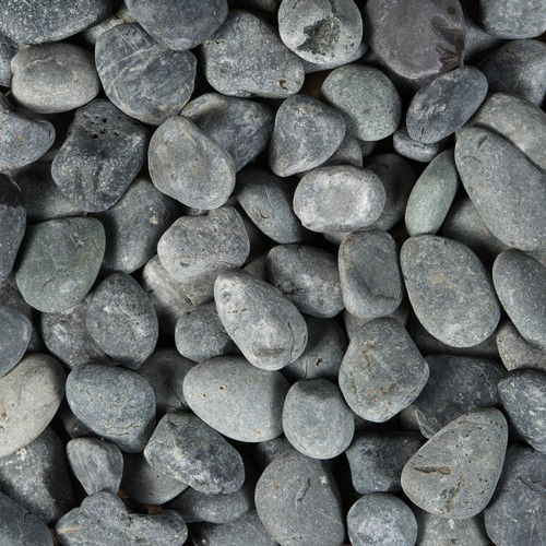 10 stuks! Beach pebbles zwart 40 60 mm 20 kg Gardenlux