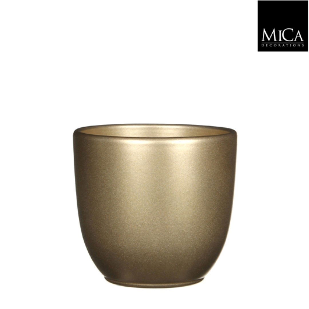 Tusca pot rond goud h13xd13,5 cm Mica Decorations