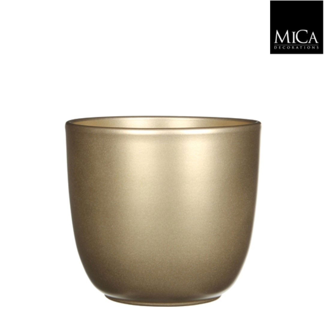 Tusca pot rond goud h14xd14,5 cm Mica Decorations