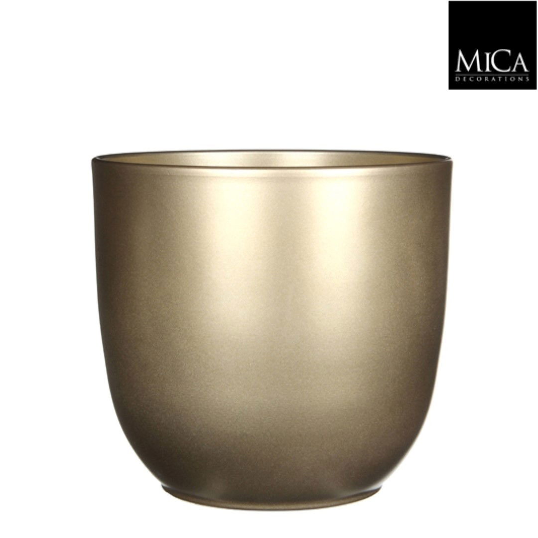 Tusca pot rond goud h20xd22,5 cm Mica Decorations