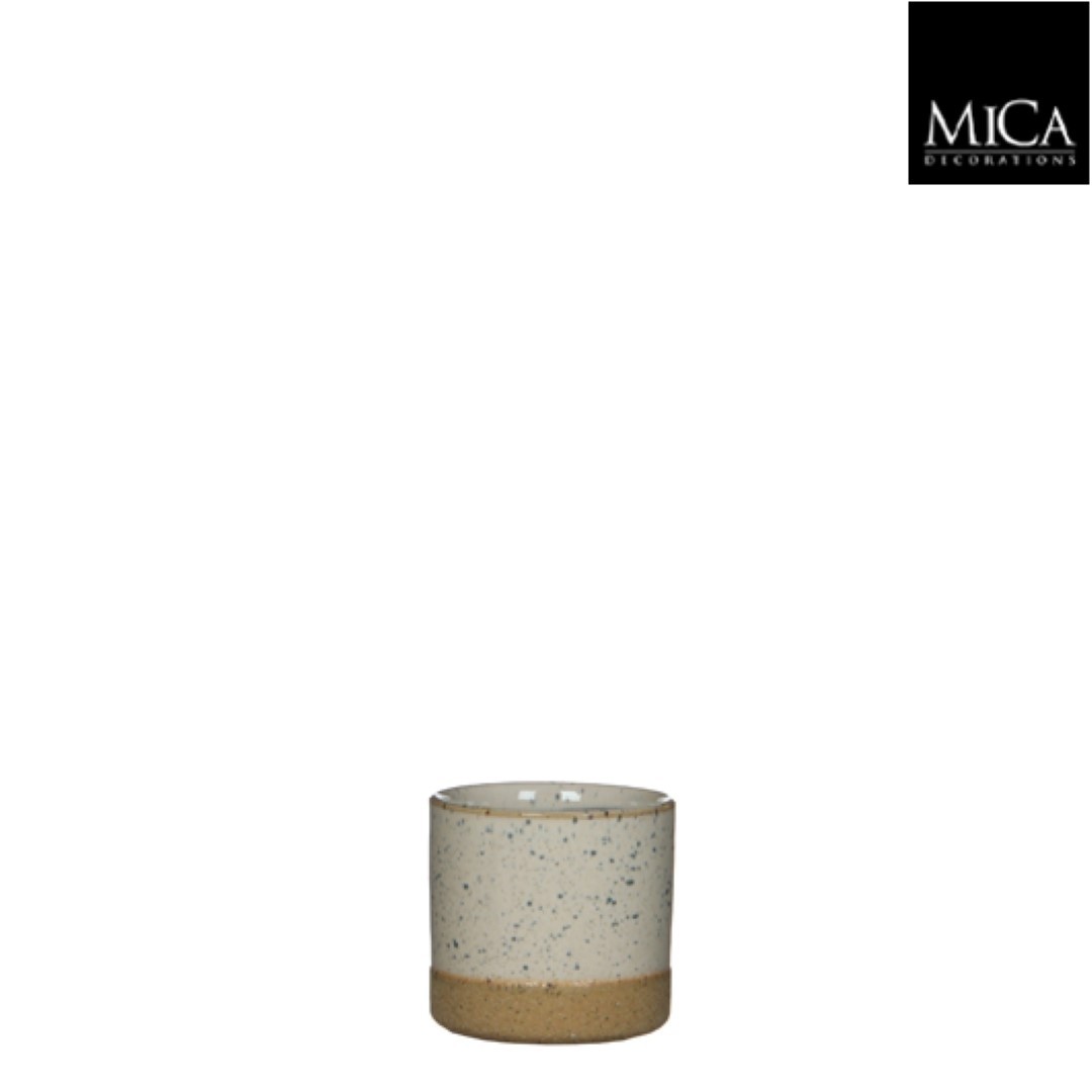 Bloempot Lago pot rond wit h7,5xd7,5 cm Mica Decorations