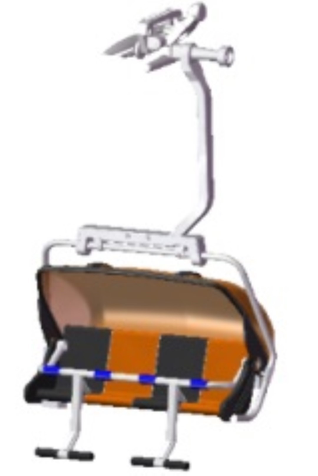 Zetel 4 personen zwart en oranje Jaegerndorfer - Jaegerndorfer