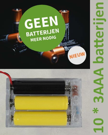3AAA-batterijvervanger 10 aansluitingen, geen 3AAA batterijen meer nodig! Transformator Adapter Indoor CoenBakker - Coenbakker