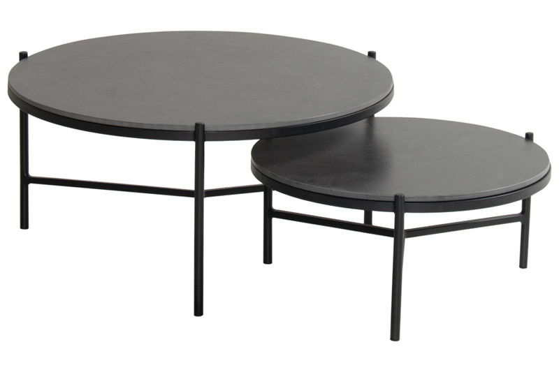 Carson koffietafel zwart dia. 6 H 30 cm Hartman