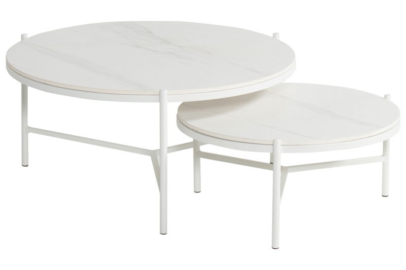 Carson koffietafel wit dia. 6 H 30 cm Hartman