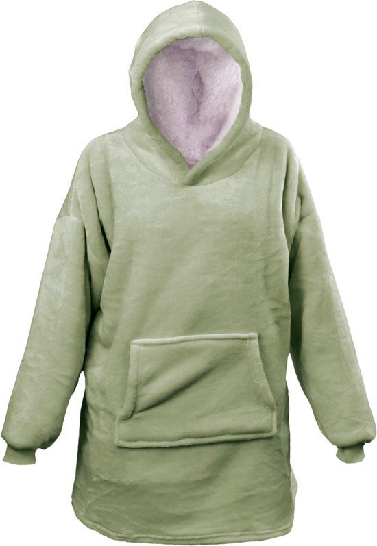 Unique Living Oversized Fleece Hoodie Tea Green