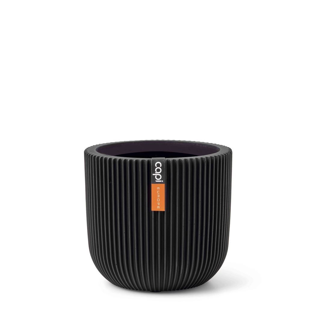 Pot bol Groove 9x8 zwart - Capi Europe