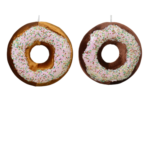 Donut polyester fluweel d3h13 cm a2 - Decoris