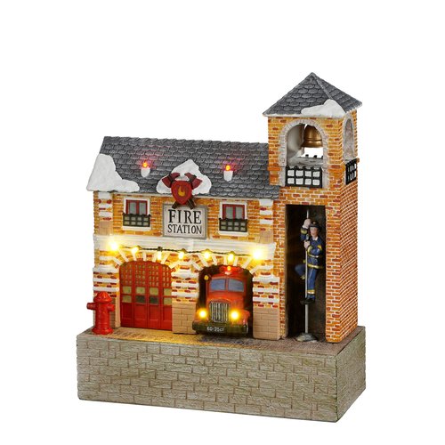 Fire station battery operated l21xb10xh26,5cm - Luville