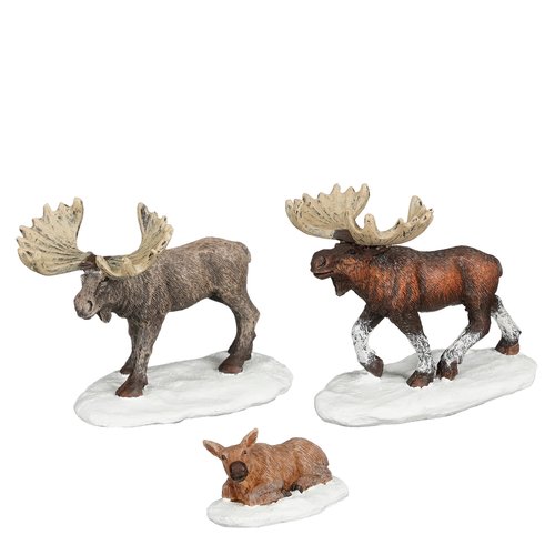 Moose 3 stuks l8,5xb4,5xh7cm - Luville