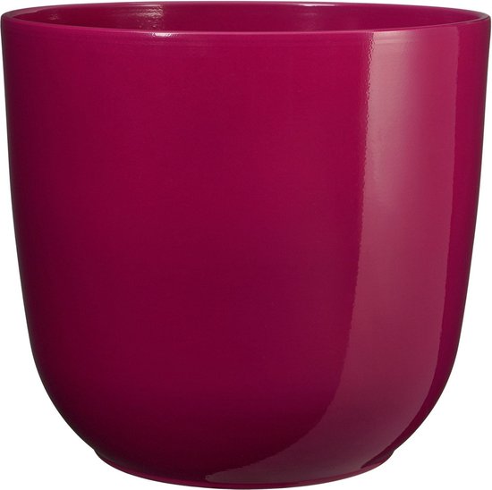 Mica Decorations Bloempot Tusca - 22x22x20 cm - Keramiek - Fuchsia