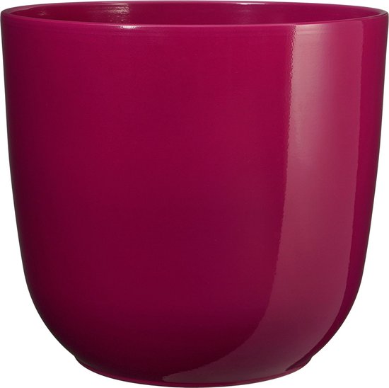 Mica Decorations Bloempot Tusca - 25x25x23 cm - Keramiek - Fuchsia