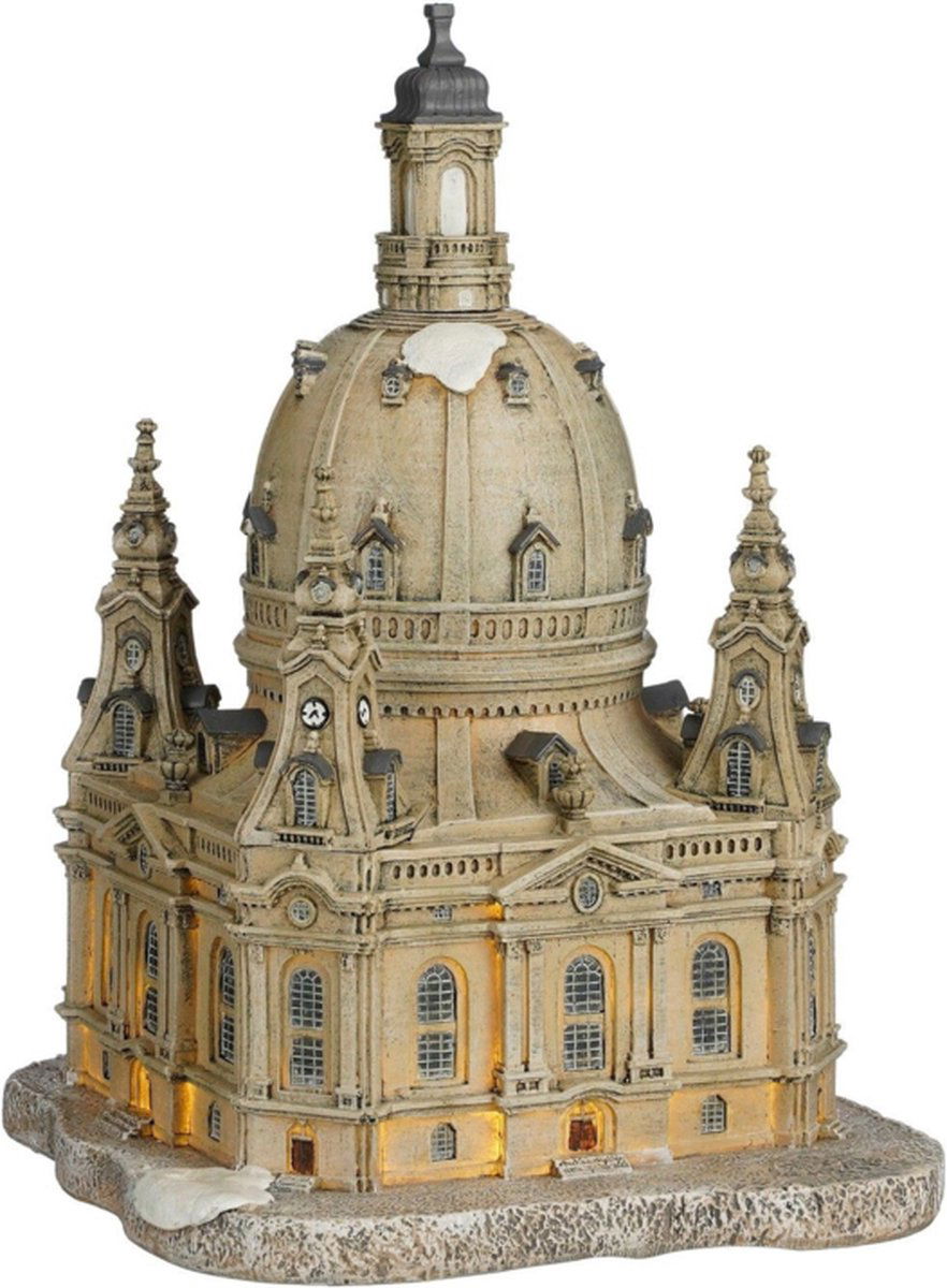 Luville Kerstdorp Frauenkirche - 21x19x27.5 cm - Polyresin - Multi