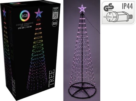 Boom 210 cm 370led rgb zwart fr vlaggenmast verlichting Nampook - Nampook