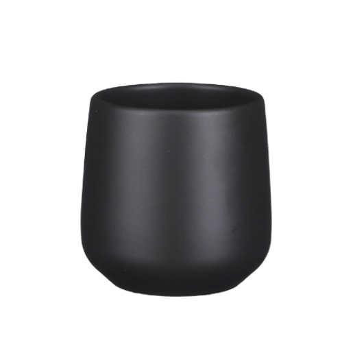 Amber pot rond donkergrijs mat h7xd8 cm Mica Decorations - Mica decorations
