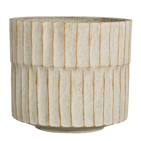 Apiro pot rond off white h15xd17,5 cm Mica Decorations - Mica decorations