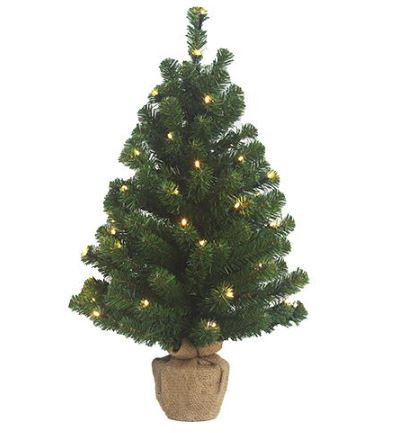 Burlap tafelboom 45 cm Table Tree 18LED warm wit Holiday Tree - Holiday tree