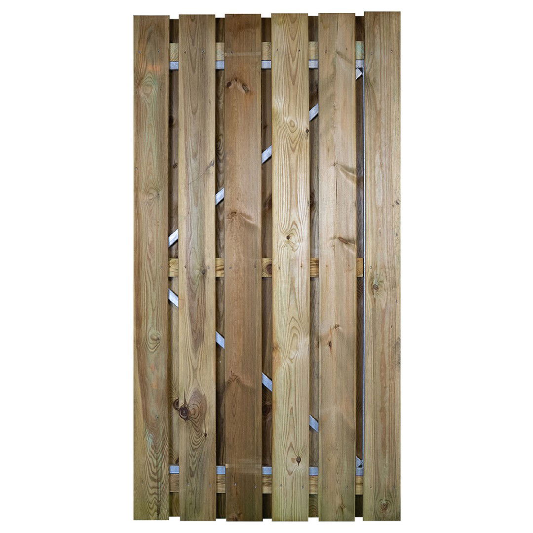 Deur met verstelbaar stalen frame geimpregneerd 100 x 195 cm Gardenlux