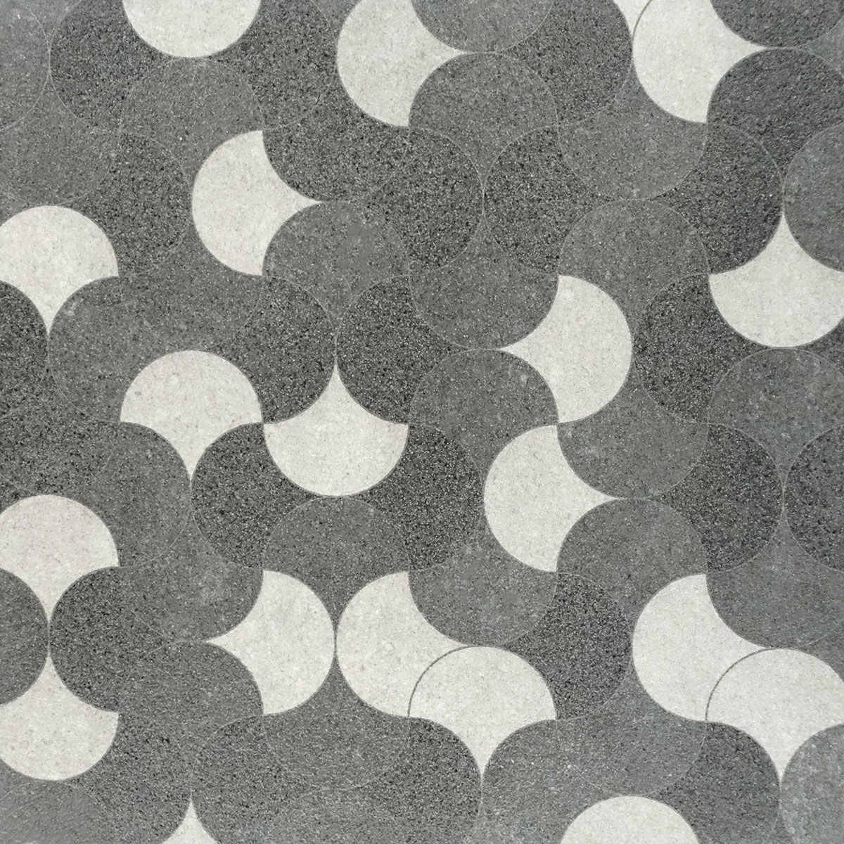 Gecoate tegel betonique stone decor dark antraciet 60x60x4 cm - Gardenlux