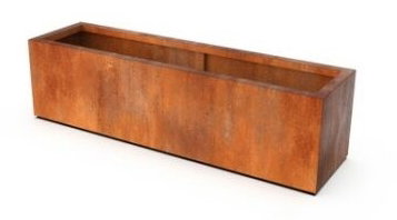 Geroba Artesa Rechthoekige plantenbakken Cortenstaal 1500 x 300 x 800 mm – oranje