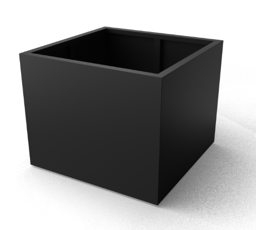 Geroba Artus rechthoekige Aluminium plantenbakken 1400 x 1400 x 800 mm – zwart