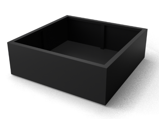 Geroba Artus rechthoekige Aluminium plantenbakken 1500 x 500 x 600 mm – zwart