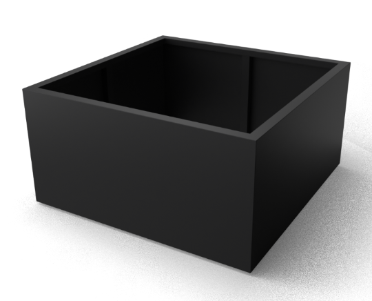 Geroba Artus rechthoekige Aluminium plantenbakken 2000 x 500 x 600 mm – zwart