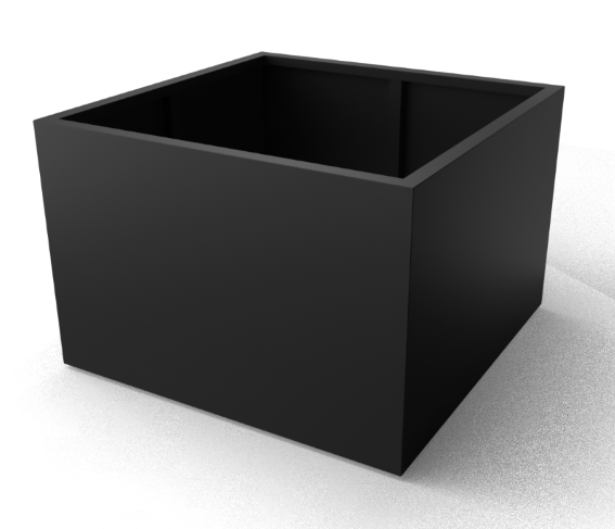 Geroba Artus rechthoekige Aluminium plantenbakken 1500 x 300 x 800 mm – zwart