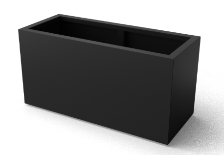 Geroba Artus rechthoekige Aluminium plantenbakken 1200 x 300 x 800 mm – zwart