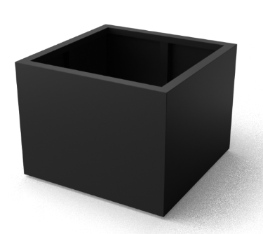 Geroba Artus rechthoekige Aluminium plantenbakken 900 x 300 x 800 mm – zwart