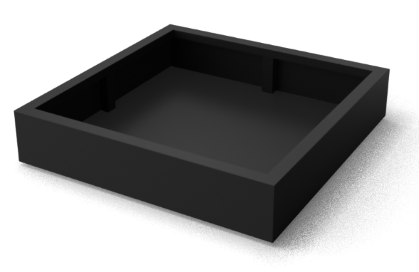 Geroba Artus rechthoekige Aluminium plantenbakken 1000 x 1000 x 800 mm – zwart