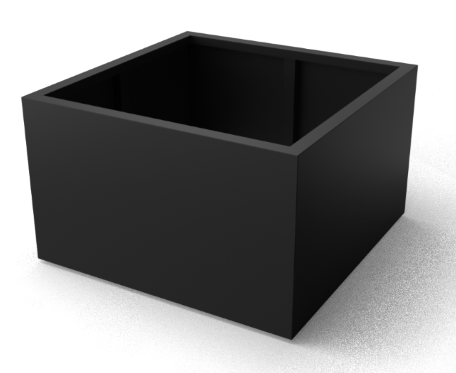 Geroba Artus rechthoekige Aluminium plantenbakken 1200 x 500 x 600 mm – zwart