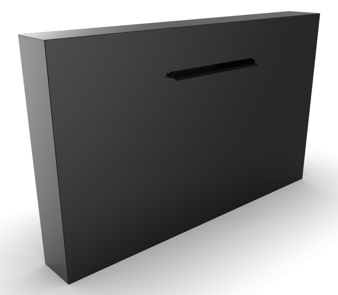 Geroba Cascadi Aluminium Watervalelement naast vijver 1500 x 250 x 1200 mm – zwart