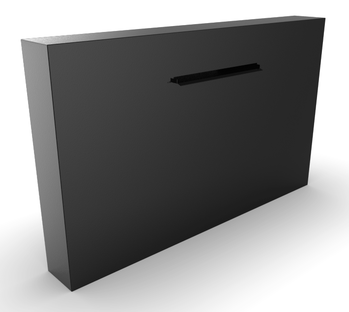 Geroba Cascadi Aluminium Watervalelement naast vijver 1000 x 250 x 1600 mm – zwart