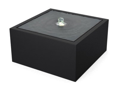 Geroba Taula Aluminiuim Watertafel 1200 x 1200 x 400 mm – zwart