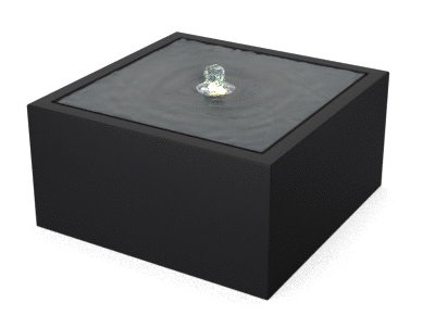 Geroba Taula Aluminiuim Watertafel 800 x 800 x 400 mm – zwart
