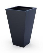 Geroba Vasus vaasvormige Aluminium plantenbakken 600 x 600 x 1000 mm – zwart