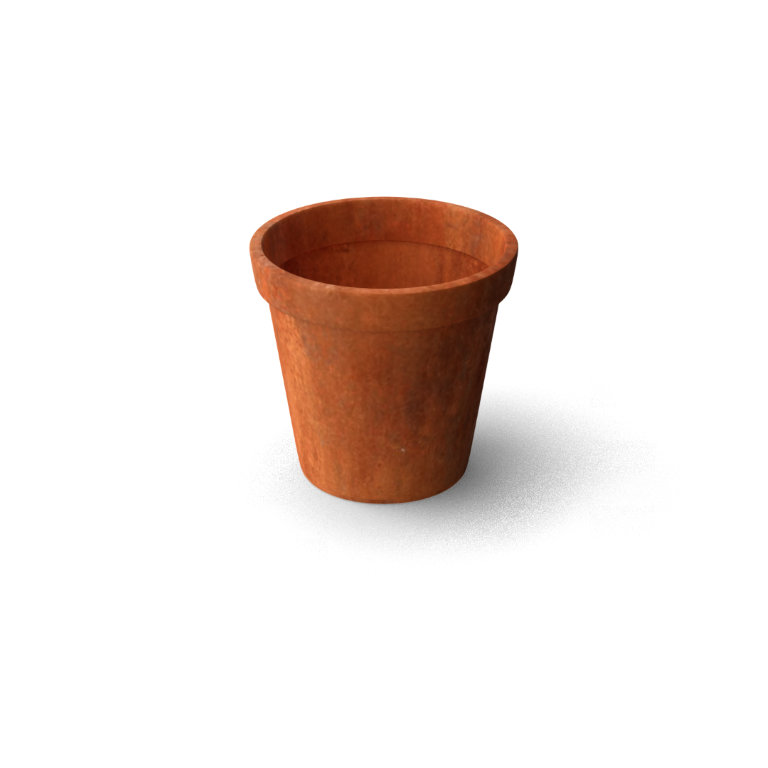 Geroba Vora conische plantenbakken Cortenstaal 1000 x 1000 mm – oranje