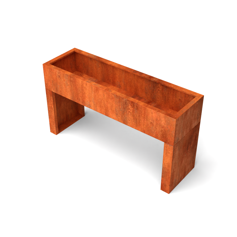 Geroba Altua E x clu hoge plantenbakken Cortenstaal 1650 x 500 x 603 mm – oranje