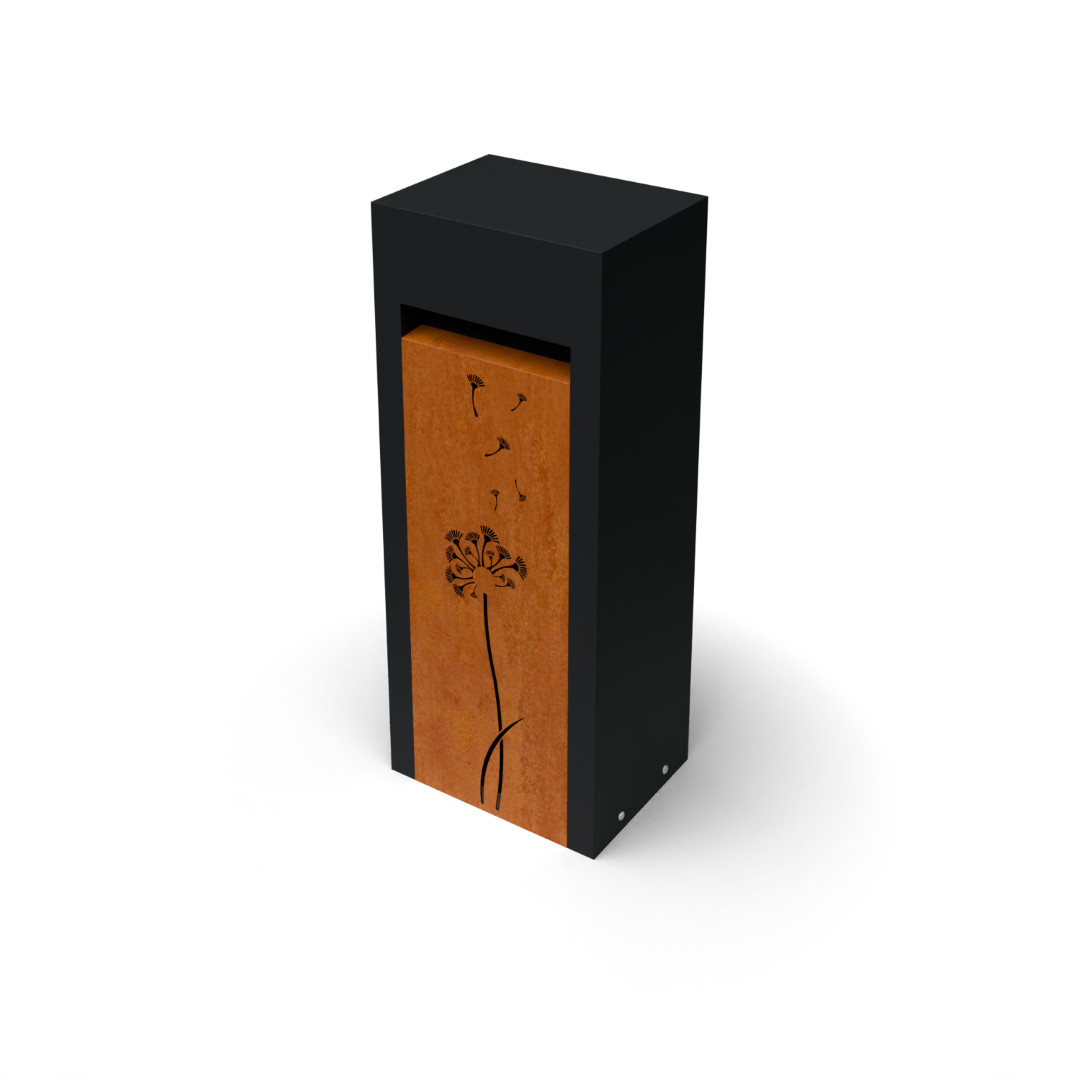 https://cdn.warentuin.nl/media/catalog/product/D/R/DROP5404033115765_libus_combo_zwart_corten_l30_x_b40_x_h100_cm_met_blowball_mot_bf17.png