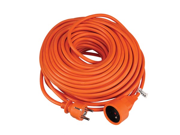 Verlengkabel 40 m oranje penaarde - Velleman