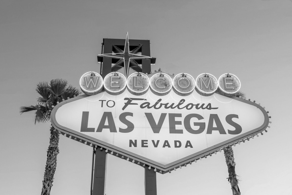 Las Vegas bord 70x50 tuinposter banner VGDesign - Vgdesign