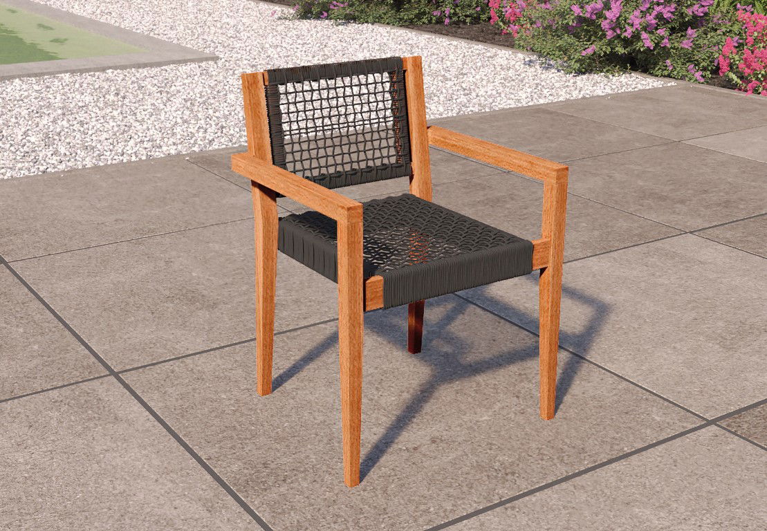 Tuindeco Teak stapelbare tuinstoel Toledo (set van 2 stoelen)  - 