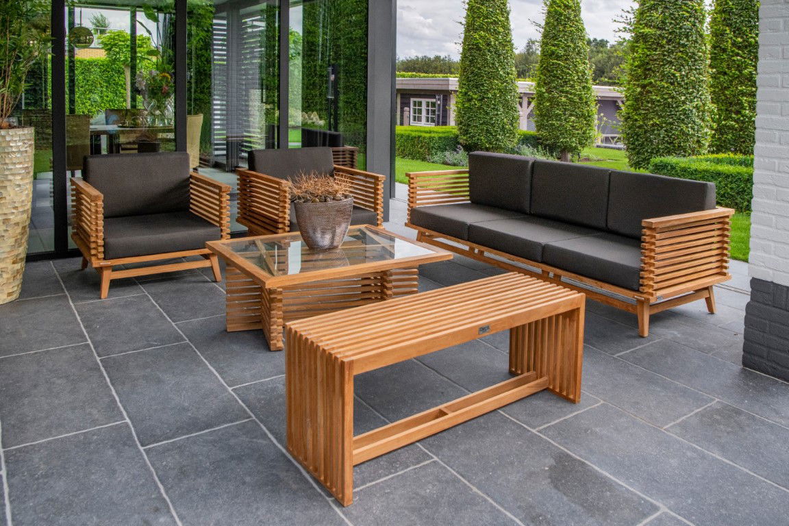 Tuindeco Riverside teak fauteuil incl kussens  - 