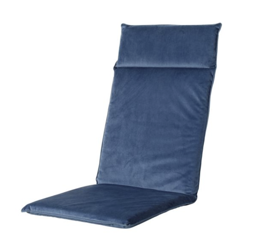 Madison 2 stuks! Kussen hoog 50x120 universeel outdoor Velvet blauw/panama saffier blauw  - 