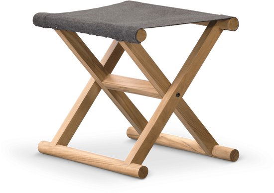 Folding stool Frame teak wood Fabric Sunproof I Chill Dept