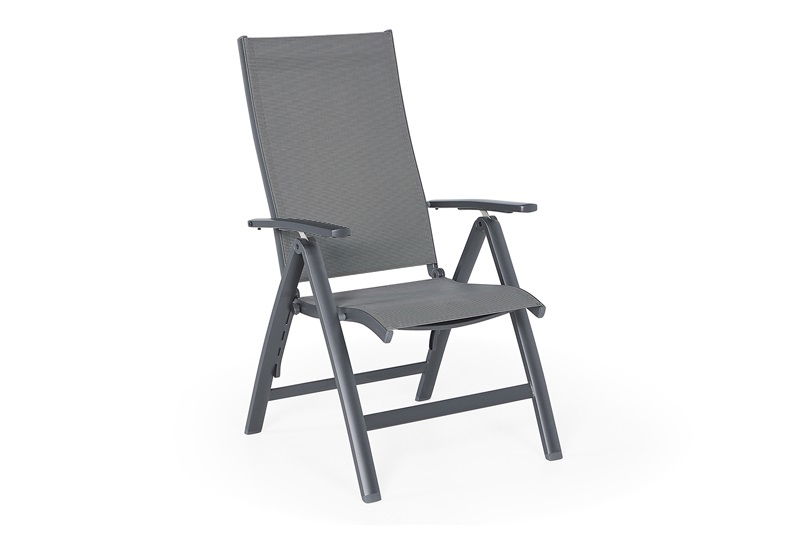 SUNS Lucca Recliner Black Grey Textilene Suns